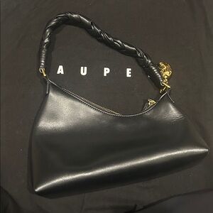 NIRVANA AUPEN: Opulent Calfskin Leather & Gold-Tone Bag